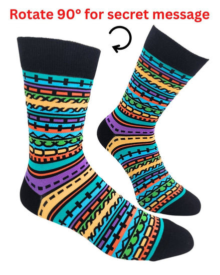 Fuck This Shit - Sideways Secret Message - Men's Socks