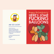 F*CKING VALENTINE BALLOONS - FUNNY VALENTINE'S DAY CARD