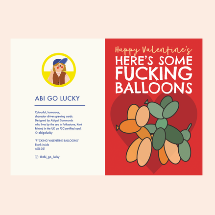 F*CKING VALENTINE BALLOONS - FUNNY VALENTINE'S DAY CARD