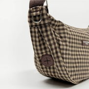 Crossbody Crescent Dog Walking Bag - Cotswolds Check