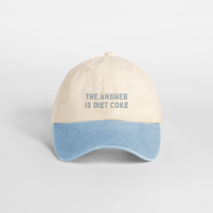 The Answer Is Diet Coke | Vintage Two Tone Cap: Vintage Sand