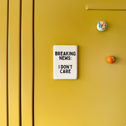 Breaking News | Ceramic Magnet: Cream
