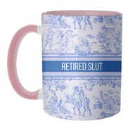 Mugs 'Retired Slut' by Lilly Rose: Mug Colour Inner & Handle 11oz - Black