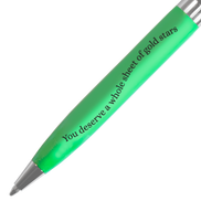 You Deserve a Whole Sheet of Gold Stars Green & Pink Pen