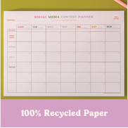 Social Media Weekly Content Planning Pad | A4 | Colourful