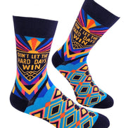 Don't Let the Hard Days Win Men's Novelty Crew Socks