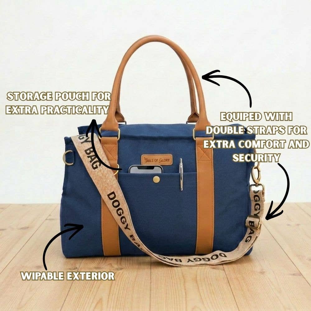 Stylish Dog Bag - Blue: Default Title