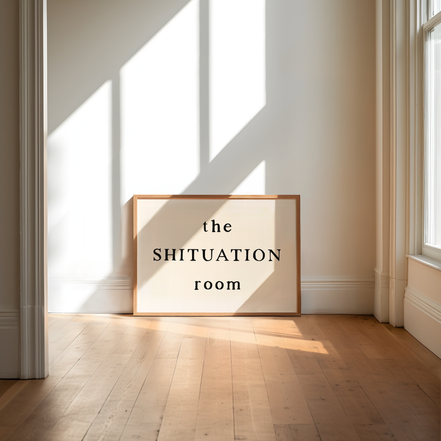 This Shituation Room | Art Print: Black & Cream / A3 / Unframed