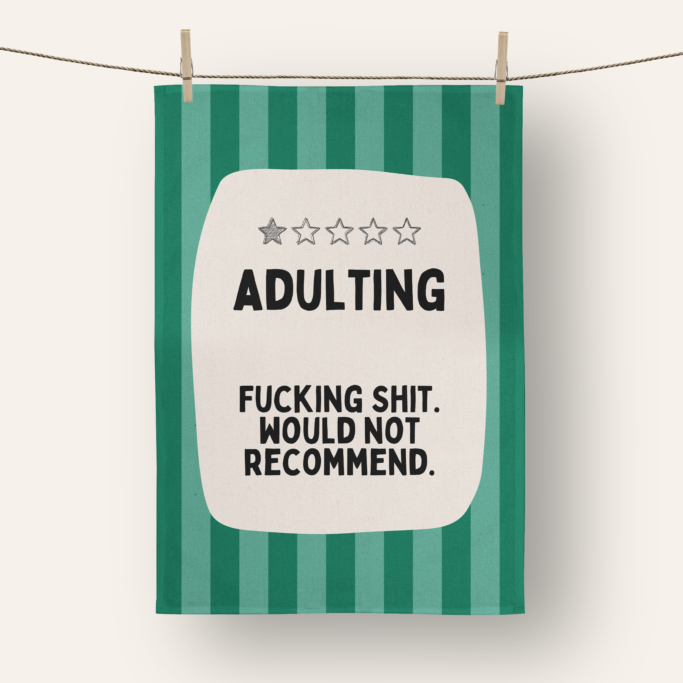 Adulting | Tea Towel: Red & Watermelon