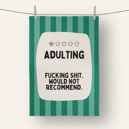 Adulting | Tea Towel: Red & Watermelon