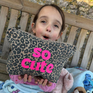 Leopard Print Pouch- So Cute - Dottie’s Design: Hot pink