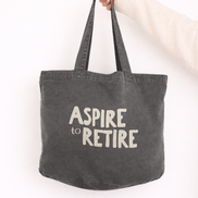 Aspire To Retire | Tote Bag: Vintage Light Blue