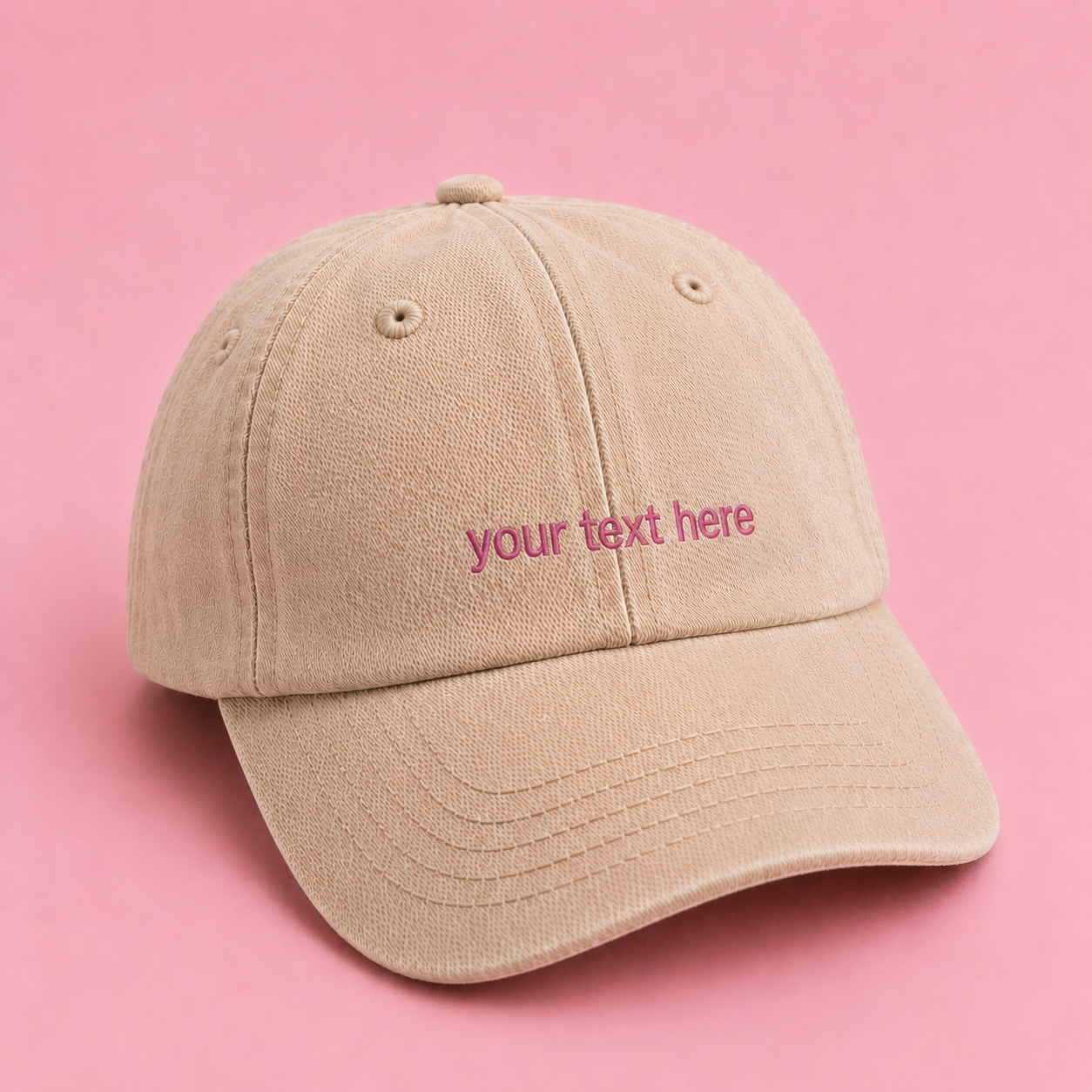 Create Your Own Custom Embroidered Cap: Vintage Sand