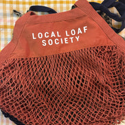 Mesh Grocery Shopper: Cream- dark green out for provisions / Regular