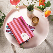 2027 Diary | A5 Hardcover Week to View | Pink & Red Stripe