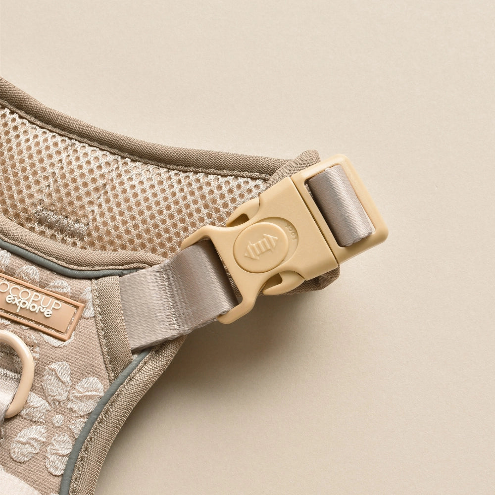 Cocopup London Explore Harness - Mocha Flower