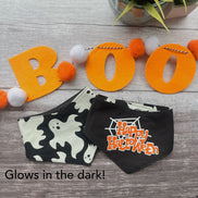 Glow in the Dark Ghosts - Halloween Dog Bandana