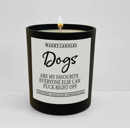 Wanky Candle Black Jar Candle (Dogs Are My Favourite)