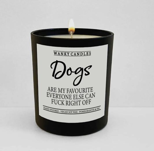 Wanky Candle Black Jar Candle (Dogs Are My Favourite)