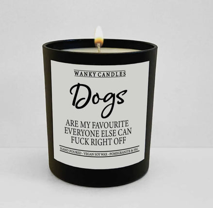 Wanky Candle Black Jar Candle (Dogs Are My Favourite)