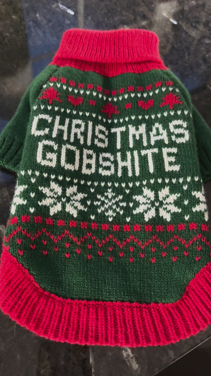 Festive ‘Christmas Gobshite’ Dog Jumper